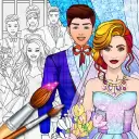 Wedding Coloring Dress Up Game